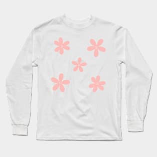 Abstract Flowers - Blush pink Long Sleeve T-Shirt